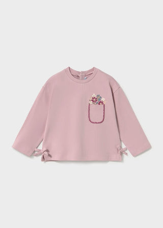 Mayoral - Mayoral Baby & Toddler Girl Mauve Floral Long-Sleeve T-Shirt - Classy Rascals Boutique