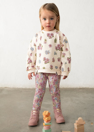 Mayoral - Mayoral Baby & Toddler Girl Stretch Floral Leggings - Classy Rascals Boutique