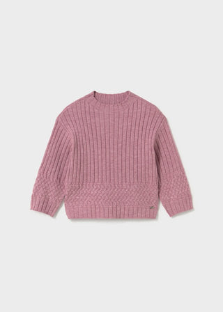 Mayoral - Mayoral Baby & Toddler Girl Violet Ribbed Sweater - Classy Rascals Boutique