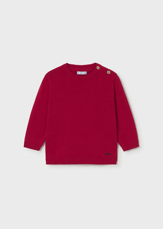 Mayoral - Mayoral Basic Crew Neck Jumper Red - Classy Rascals Boutique