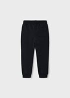 Mayoral - Mayoral Basic Cuffed Fleece Trousers Black - Classy Rascals Boutique