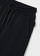 Mayoral - Mayoral Basic Cuffed Fleece Trousers Black - Classy Rascals Boutique