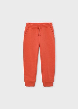 Mayoral - Mayoral Basic Cuffed Fleece Trousers Orange - Classy Rascals Boutique
