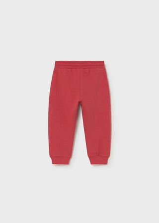 Mayoral - Mayoral Basic Cuffed Fleece Trousers Tomato - Classy Rascals Boutique