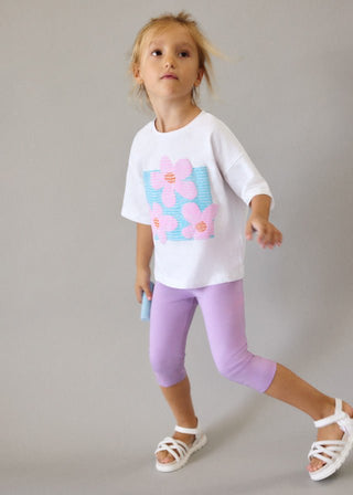 Mayoral - Mayoral Basic Short Leggings Lilac - Classy Rascals Boutique