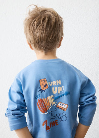 Mayoral - Mayoral Boys Long-Sleeve Graphic Tee Turn Up the Volume - Classy Rascals Boutique