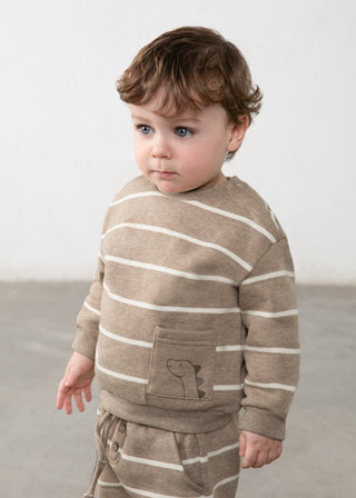 Mayoral - Mayoral Dino Striped Pullover - Classy Rascals Boutique