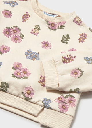 Mayoral - Mayoral Fleece Flower Pullover - Classy Rascals Boutique