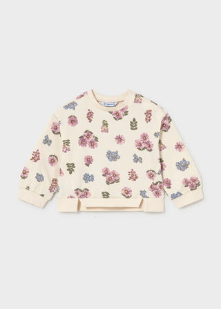 Mayoral - Mayoral Fleece Flower Pullover - Classy Rascals Boutique