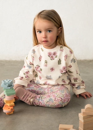 Mayoral - Mayoral Fleece Flower Pullover - Classy Rascals Boutique