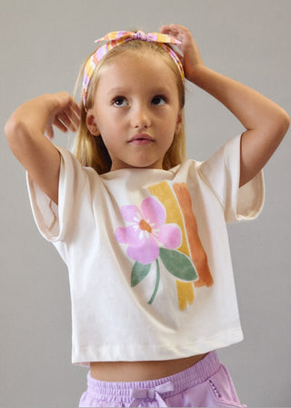 Mayoral - Mayoral Flower T-Shirt w/ Headband - Classy Rascals Boutique