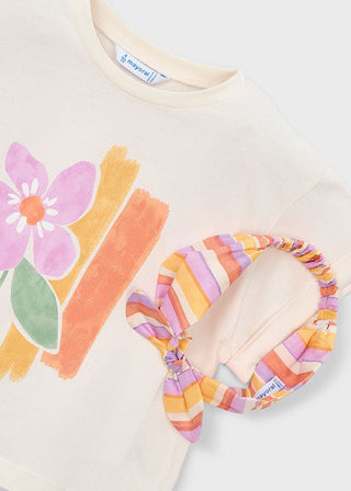 Mayoral - Mayoral Flower T-Shirt w/ Headband - Classy Rascals Boutique