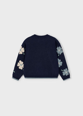 Mayoral - Mayoral Jacquard Jumper Flowers - Classy Rascals Boutique