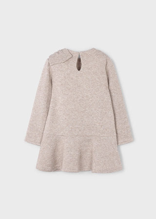 Mayoral - Mayoral Knitted Dress Toffee w/Bow - Classy Rascals Boutique