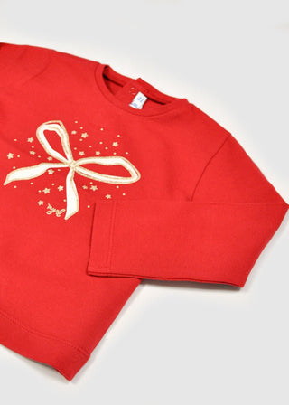 Mayoral - Mayoral L/S Basic T-Shirt with Gold Bow - Classy Rascals Boutique