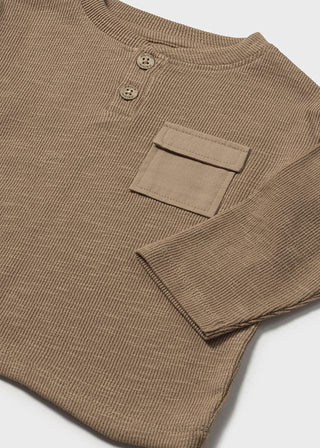 Mayoral - Mayoral L/S T-Shirt Caramel - Classy Rascals Boutique