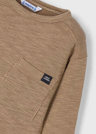 Mayoral - Mayoral L/S T-Shirt Caramel - Classy Rascals Boutique