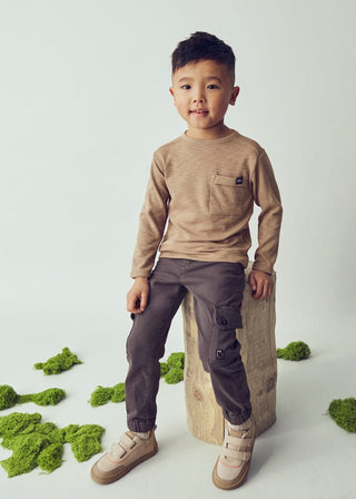 Mayoral - Mayoral L/S T-Shirt Caramel - Classy Rascals Boutique