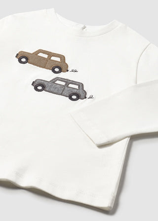 Mayoral - Mayoral L/S T-Shirt Knit Applique Cars - Classy Rascals Boutique