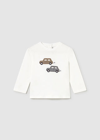 Mayoral - Mayoral L/S T-Shirt Knit Applique Cars - Classy Rascals Boutique