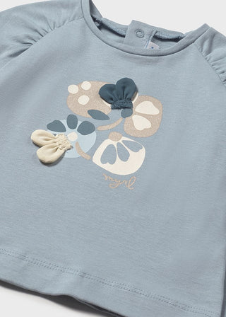 Mayoral - Mayoral L/S T-Shirt Opal Floral - Classy Rascals Boutique