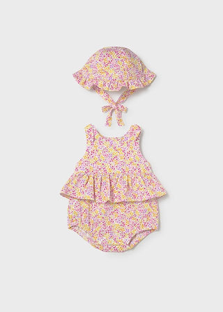 Mayoral - Mayoral Onesie with Hat Rose - Classy Rascals Boutique