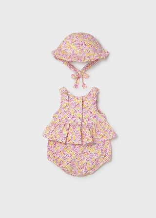 Mayoral - Mayoral Onesie with Hat Rose - Classy Rascals Boutique