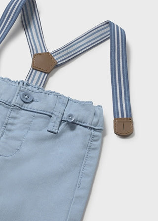 Mayoral - Mayoral Pants w/ Suspenders Blue - Classy Rascals Boutique