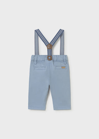 Mayoral - Mayoral Pants w/ Suspenders Blue - Classy Rascals Boutique