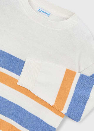 Mayoral - Mayoral Peach Stripes Sweater - Classy Rascals Boutique