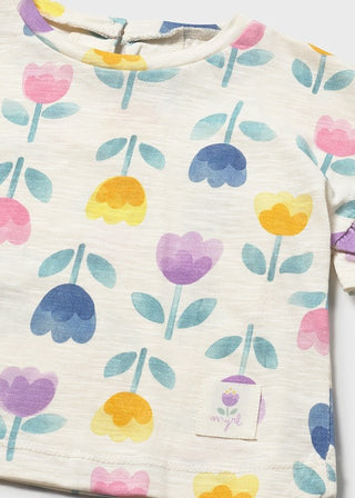 Mayoral - Mayoral Printed S/S T-Shirt Lilac - Classy Rascals Boutique