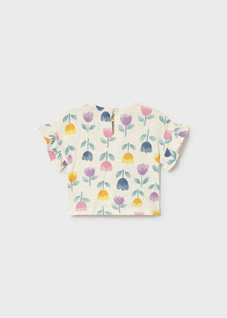 Mayoral - Mayoral Printed S/S T-Shirt Lilac - Classy Rascals Boutique