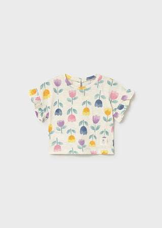 Mayoral - Mayoral Printed S/S T-Shirt Lilac - Classy Rascals Boutique