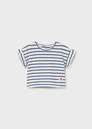 Mayoral - Mayoral Printed S/S T-Shirt Porcelain - Classy Rascals Boutique
