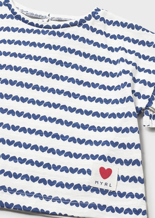 Mayoral - Mayoral Printed S/S T-Shirt Porcelain - Classy Rascals Boutique