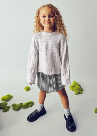Mayoral - Mayoral Sequins Sweater Silver - Classy Rascals Boutique