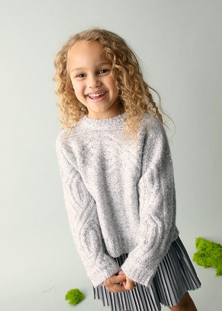 Mayoral - Mayoral Sequins Sweater Silver - Classy Rascals Boutique