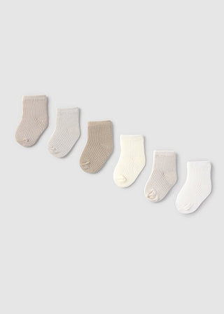 Mayoral - Mayoral Set of 6 Socks Neutrals - Classy Rascals Boutique