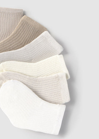 Mayoral - Mayoral Set of 6 Socks Neutrals - Classy Rascals Boutique