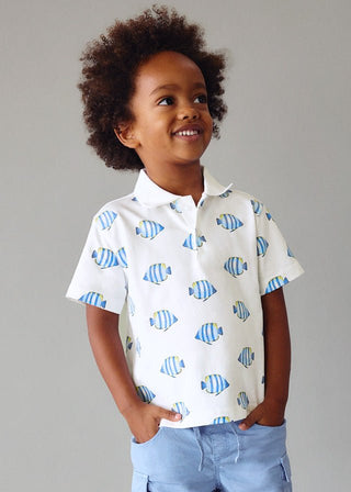 Mayoral - Mayoral S/S Polo Fish - Classy Rascals Boutique
