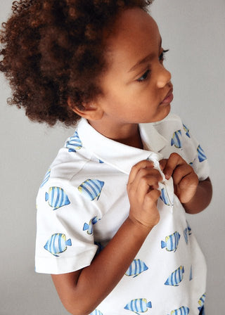 Mayoral - Mayoral S/S Polo Fish - Classy Rascals Boutique