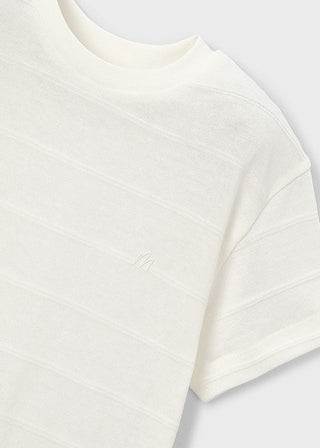 Mayoral - Mayoral S/S T-Shirt Cream - Classy Rascals Boutique