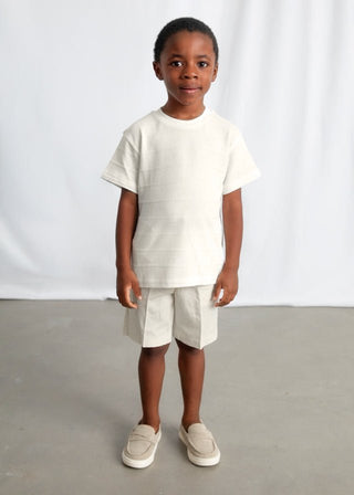 Mayoral - Mayoral S/S T-Shirt Cream - Classy Rascals Boutique