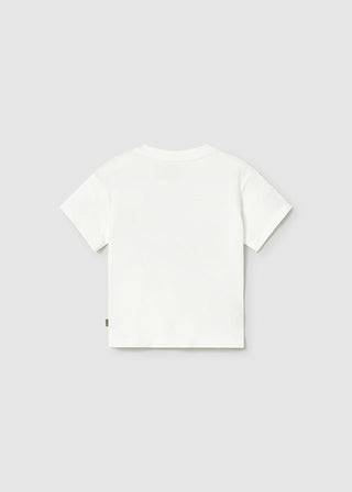 Mayoral - Mayoral S/S T-Shirt Cream Car - Classy Rascals Boutique
