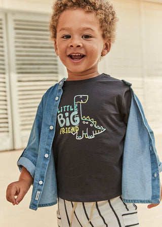 Mayoral - Mayoral S/S T-Shirt Dino Little Big Friend - Classy Rascals Boutique