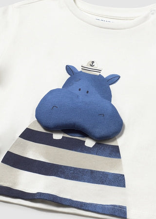 Mayoral - Mayoral S/S T-Shirt Hippo - Classy Rascals Boutique