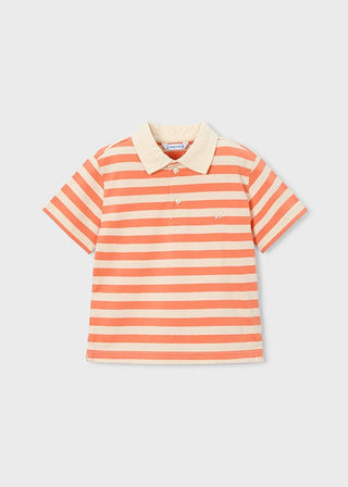 Mayoral - Mayoral Stripes S/S Polo Orange - Classy Rascals Boutique