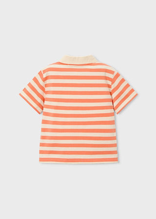 Mayoral - Mayoral Stripes S/S Polo Orange - Classy Rascals Boutique