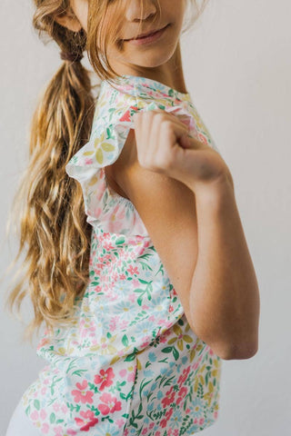 Mila & Rose - Mila & Rose - Daffodils S/S Ruffle Tee - Classy Rascals Boutique