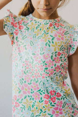 Mila & Rose - Mila & Rose - Daffodils S/S Ruffle Tee - Classy Rascals Boutique